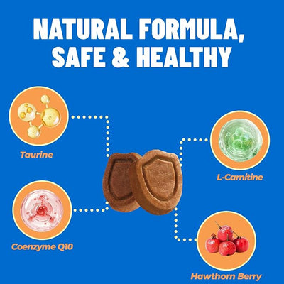 Just Try 10.58 OZ Taurine Supplement Coq10 for Dogs with L-Carnitine & Coenzyme Q10 Support Dog Heart, Immune and Eyes Health