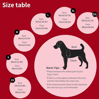 Warm Dog Winter Coat, Fashion Sports Dog Cold Weather Jacket with Built-in Harness, Reflective & Adjustable Comfortable Pet Vest, Windproof Apparel for Small Medium Large Dogs (Red)