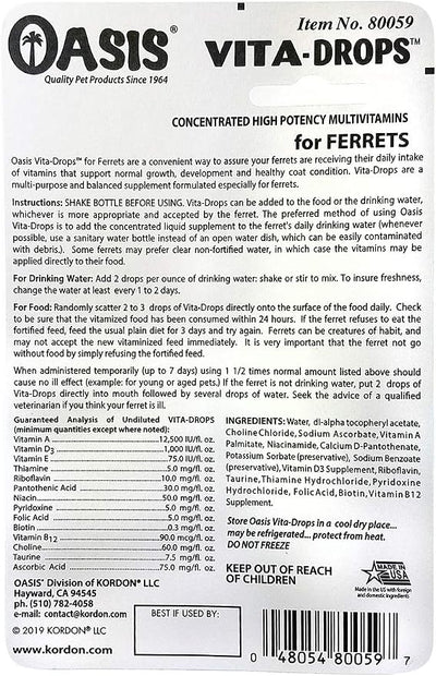 OASIS #80059 Ferret Vita-Drop Vitamins, 2-Ounce
