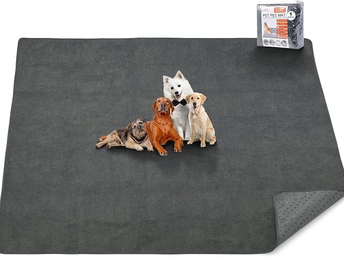 Dog Pee Pad Washable 82x120 Extra Large,Absorb Reusable Whelping Pads, Non-Slip Puppy Training Pads, Waterproof Floor Mat for Potty Training, Playpen,Incontinence,Housebreaking,Bed