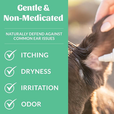 SKOUT'S HONOR Probiotic Dog Ear Cleaner Solution with Aloe Vera - Alcohol-Free, Fragrance-Free, Non-Medicated Ear Wash for Dogs - Microbiome Friendly Certified, 4 oz.,