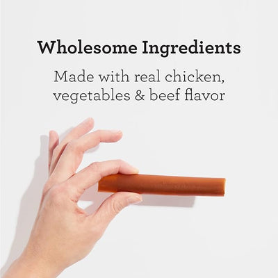 DreamBone DreamSticks, Rawhide Free Dog Chew Sticks Made with Real Beef and Vegetables, 15 Sticks