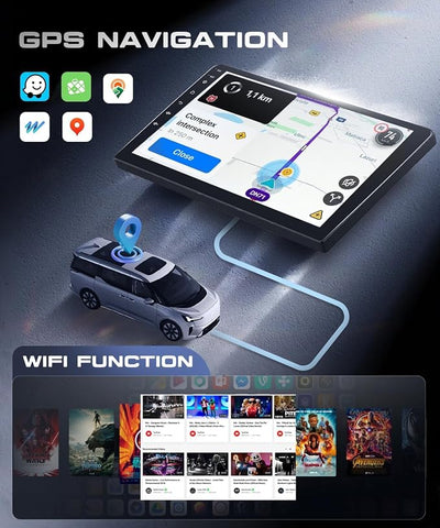 4G+64G Android 15 Car Stereo for Honda Fit 2008-2013 with Wireless Carplay Android Auto, 10.1 Inch 1280 * 720 Touch Screen GPS/WiFi/Bluetooth 5.0/FM/32EQ/SWC/Backup Camera