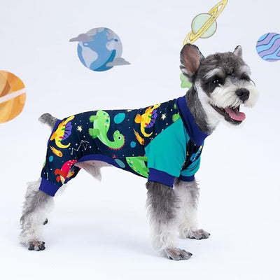 XPUDAC Dog Pajamas Clothes for Small Dogs Boy Girl, Doggie Pjs Puppy Onesies Outfits Pet Clothes for Dog Cat Christmas Pajamas, 4 Styles (Universe, X-Large)