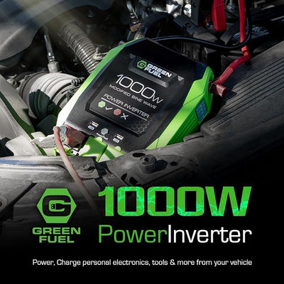 1000W Power Inverter 2000W Peak, DC 12V to 3X 120V AC | 3X AC, 2X 2.4Amp USB, Mounting Brackets and Clamps Included, RV, Car, Truck, Camping, Outdoor, Emergency, Portable