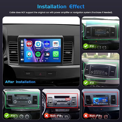 Inefala 4+64G Radio for Mitsubishi Lancer 2007-2012 Android 15 Stereo | 10.1" Incell Touchscreen, Wireless CarPlay/Android Auto, GPS, Bluetooth, EQ, 15UI, Free Backup Camera