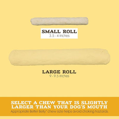Better Belly Highly Digestible Rawhide Dental Chews, Treat Your Dog to a Chew with NO Artificial Colors or Flavors, 10 Count (Pack of 2)