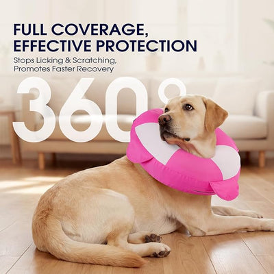 IECOii Inflatable Dog Recovery Collar, Comfortable Cone Alternative | Comfort Beyond the Cone | Pillow-Like Comfort | Full-View Freedom | Lick-Free Healing | Stay-Put Fit | Easy-Clean Design