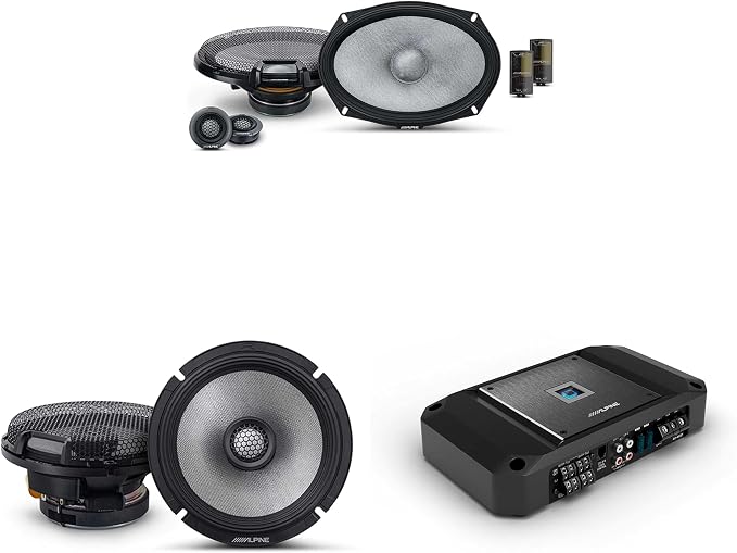 Alpine R2 4 Channel Amp & R2-S69C 6x9 & R2-S65 Audio Upgrade Bundle