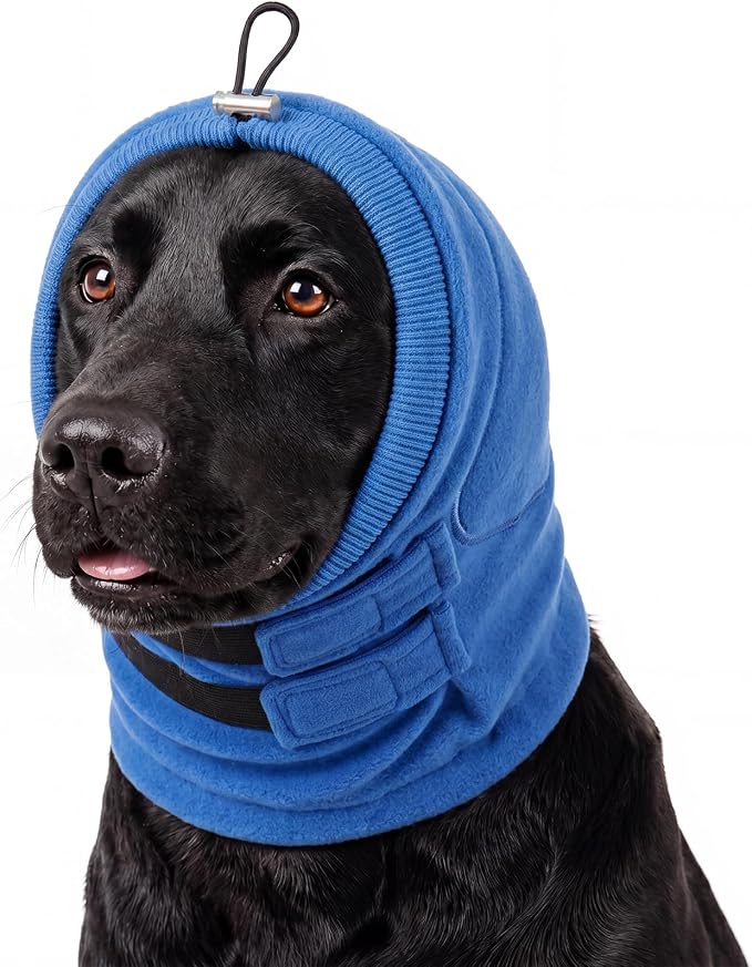 Dog Ear Muffs Noise Protection, No Shake Ear Wraps for Dogs | Dog Calming Hoodie for Anxiety Relief, Thickened Quiet Noise Cancelling Ears Cover for Fireworks Storms Grooming Drying