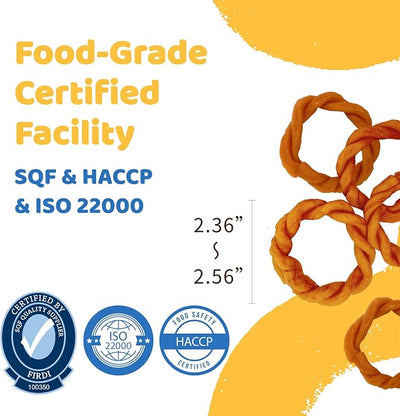 iPaw Turkey Dog Treats, SQF Certified Human Grade Dog Treat, Suitable for Training Chew, Hypoallergenic, Rawhide Alternative, Ring (Duck Liver)