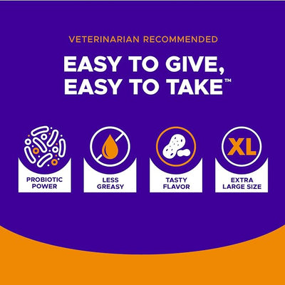 VetriScience Pinchers XL Pill Hiding Treats for Dogs – Extra Large Pill Hiders Probiotics, Great for Medicine, Large Capsules and Tablets, Peanut Butter, 45 Count