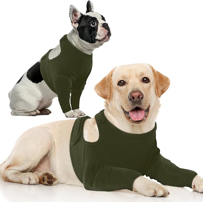 Nanaki Surgery Dog Recovery Suits for Front Legs, Dog Leg Sleeve to Stop Licking, Doggy Anti-Lick Wounds Pants, Pet Wound Cover Protective Sleeves Arm Protector for Injuries & Joint Pain