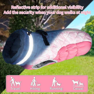 CuteBone Cozy Waterproof Thick Dog Winter Coat Doggie Jacket Warm Pet Clothes Comfortable Puffer Dog Vest for Small Medium Large Dogs with Harness Hole YRFN14L