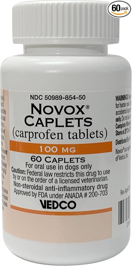 NOVOX® (CARPROFEN Tablets) CAPLETS 100MG 60 CT