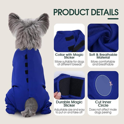 Kuoser Dog Surgery Suit for Back Legs, Dog Rear Leg Sleeve to Stop Licking, Female Spay Recovery Suit for Dogs After Surgery, Pet Puppy Surgical Pants Onesie for Abdomen Wounds Skin Disease