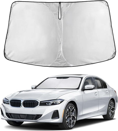 EcoNour Windshield Sunshade Compatible for BMW 3 Series 2019-2024 2025 2026, Sun Visor for Front Windshield & Window Sun Shade Cover, UV Heat Blocker & Protector, Car Accessories