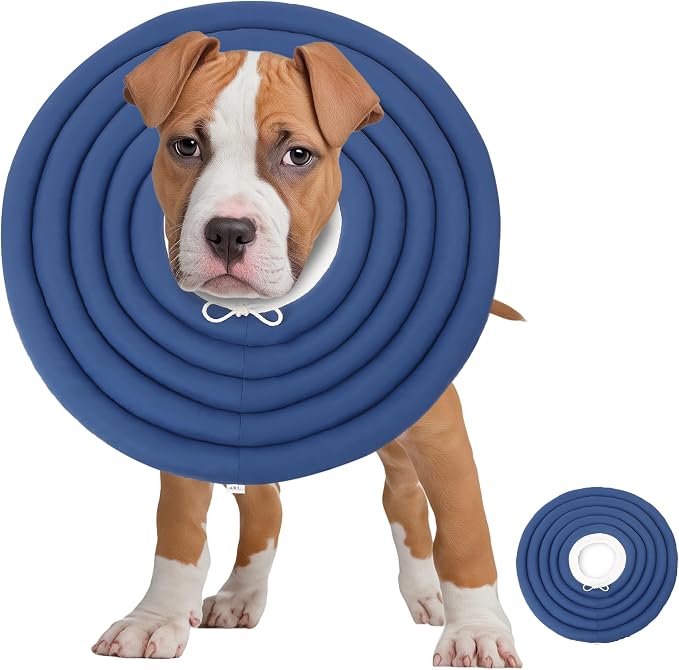 Soft Dog Cones, Recovery Dog Donut Collar After Surgery- Cone of Shame Alternative, Pet Elizabethan E-Collar Anti-Bite Lick Wound Healing Adjustable for Small Large Medium Dogs, 3XL