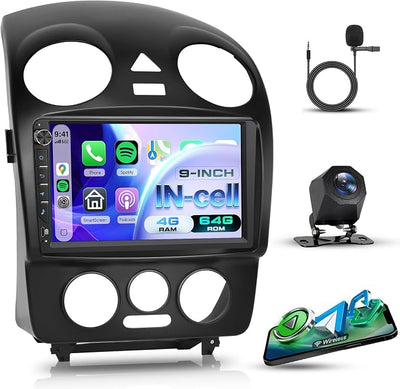 Rimoody 4G+64G Android Car Stereo for VW Volkswagen Beetle 2004-2010, 9'' 1280x720 Incell Screen with Physical Buttons, Wireless Carplay Android Auto GPS Bluetooth FM RDS EQ WiFi Type-C Backup Camera