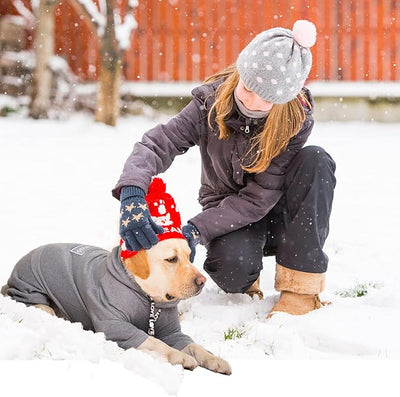 Dog Hoodies Winter Coat for Large Medium Dogs, Pullover 8 Legs Warm Coat Hooded Sweatshirt, Fleece Hoodie for Cold Weather (Grey, 5X-Large)
