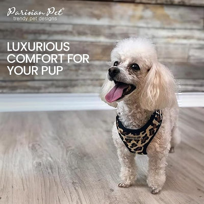 Parisian Pet Leopard Print Pet Harness Comfortable, Adjustable for Dogs & Cats