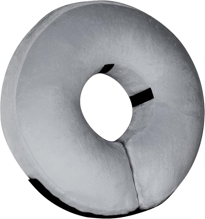 Inflatable Dog Cone Collar-Soft Protective Cone for Dogs After Surgery,Dog Donut Collar for Large Medium Small Dogs and Cats (Grey,X-Large)