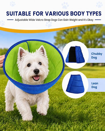 Dog Recovery Collar for Dogs After Surgery – Soft Breathable Dog Cone Collar, Lightweight Elizabethan Collar Alternative for Wound Healing, Anti Licking, Comfortable Sleep & Daily Eating,M (M)