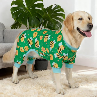 KYEESE Dog Pajamas Soft Pet Onesie Costume og Pajamas Medium Sized Dogs Stretchy Pets Pjs Clothes Little Bee Pets Pjs Comfy Dogs Clothes Velvet Pet Jammies Coat, XX-Large