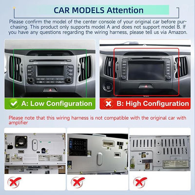 [8-Core 4+64G] Android 15 Car Stereo for Kia Sportage 2010-2016, 9" Touch Screen Sportage Car Radio with Wireless CarPlay Android Auto GPS Mirror Link 5Ghz WiFi Bluetooth FM/RDS EQ Backup Cam+MIC