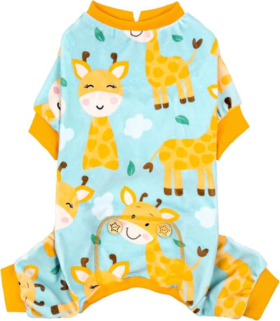 KYEESE Dog Pajamas Comfy Pet Costume Pet Coat Giraffe Pets Pjs Pet Onesie Stretchy Dog Pajamas for Small Dogs Soft Dogs Clothes, Medium