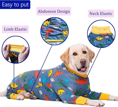 kzrfojy Dog Recovery Suit for Dogs After Surgery Female Male Medium Large Dog Neuter Spay Onesie for Shedding Prevent Licking Surgical Wound Dog Cone Alternative