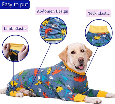 kzrfojy Dog Recovery Suit for Dogs After Surgery Female Male Medium Large Dog Neuter Spay Onesie for Shedding Prevent Licking Surgical Wound Dog Cone Alternative
