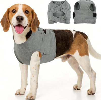 BRKURLEG Chest Recovery Suit for Dogs, Dog Chest Wound Cover, Breathable & Soft Pet Surgery Recovery Suit, Anti-Licking Wound Vest, Not for Spay/Neuter Surgeries, Pet Cone Alternative, Grey XS