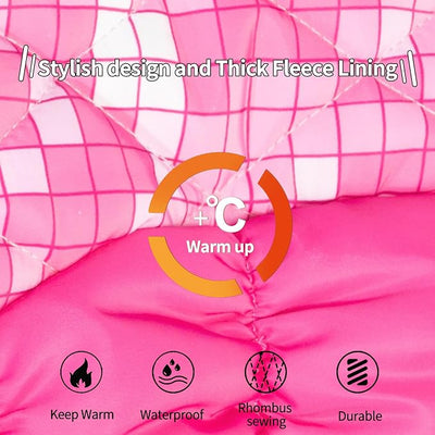 Cutebone Winter Coat for Dogs with Harness, Warm Reflective Jacket for Cold Weather, Snowsuit for Small to Large Dogs YRFN05XXL