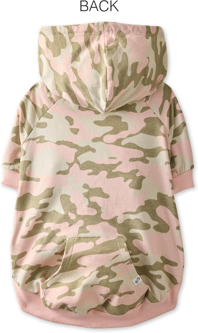 Pet Passion Rocky – The Original Lightweight Hooded Tee 100% Organic Cotton Dog Hoodie Pet Coat Sweater for All Sized Dogs, Original Pink Camo, X-Small (5-12 lbs)