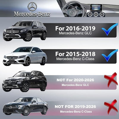Car Phone Holder for Mercedes-Benz 2016-2019 GLC & 2015-2018 C-Class, 7-Inch Center Screen – Precision Fit, Strong Magnet, OEM-Style, No View Obstruction Phone Mount Compatible with MagSafe