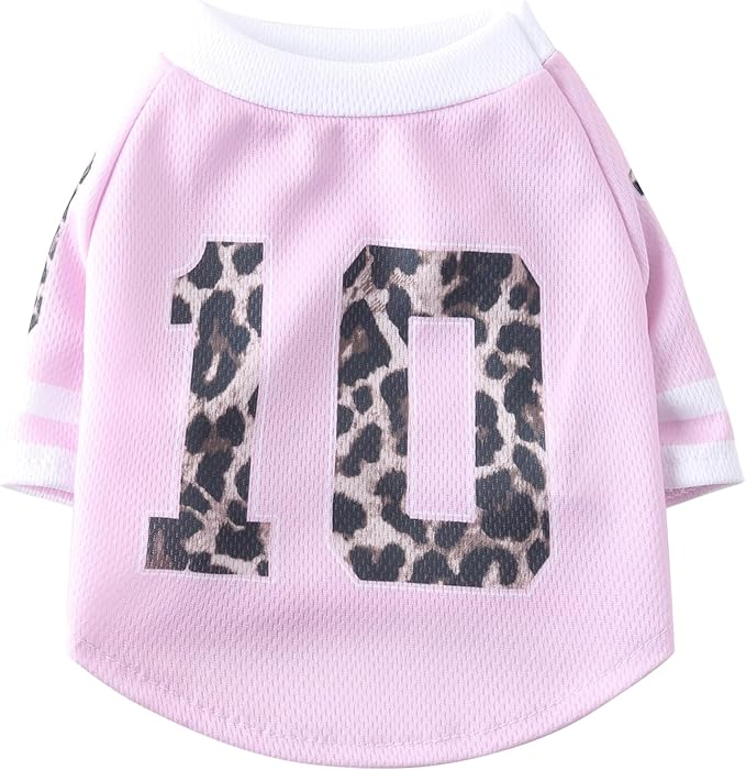 Pet Dog Jersey, Summer Cooling Mesh Fabric, Soccer Sportswear, Lightweight Football Casual Clothes for Small Medium Large Dogs, Pink, XX-Large