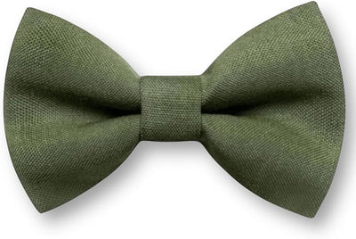 Detachable Dog Bow Tie, Slide-On Pet Bowtie for Collars, Stylish Durable Dog Lover Accessory Small, Medium & Large Dogs (Olive Green, Large (4.5in Wide))