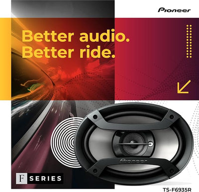 Pioneer TS-F6935R 3-Way Coaxial Car Audio Speakers - 6' x 9' Passive Car Speakers (Pair), 230 W Max Power, Black and Silver