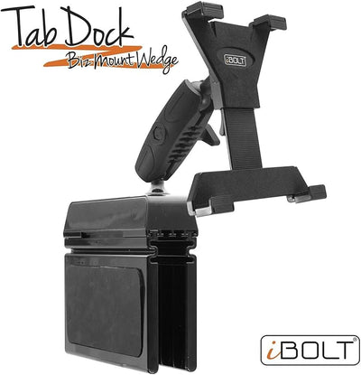 iBOLT TabDock Bizmount Wedge- Center ConsoleTablet Mount 7-10" for Vehicles