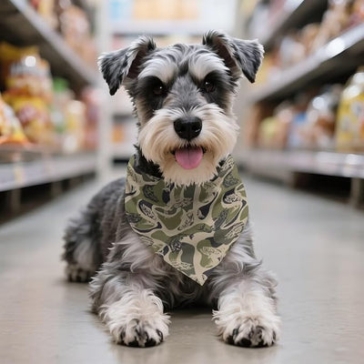 KEIAHUAN Green Fish Camo Dog Bandanas Soft Fabric Kerchief Accessories Pet Dog and Cats Kerchief Bandana Decor