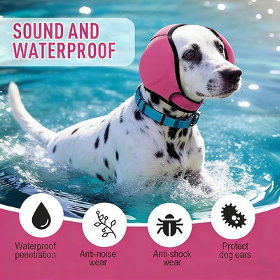 Dog Ear Muffs for Noise Protection, Soft Quiet Dog Ear Headband, Dog Ear Covers for Anxiety Relief, Calming No Flap Ear Wraps for Dog Hematoma Fireworks Thunderstorms Bathing Grooming