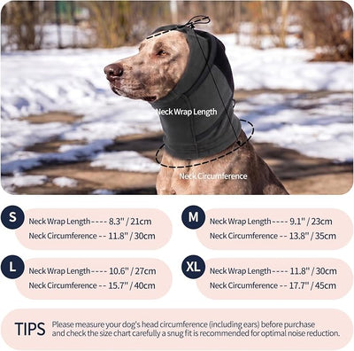 IECOii No Shake Dog Ear Wraps Hematoma Adjustable Ear Wrap for Large Dogs Breathable Dog Ear Cover for Noise Protecion Dog Ear Muffs for Anxiety Relief in Fireworks Thunderstorms Grooming(Gray,XL)