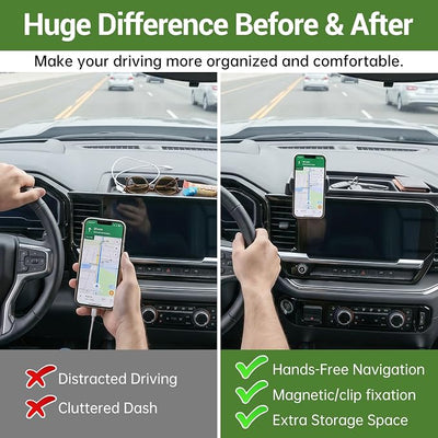 13.4”Screen Magnetic Phone Mount Holder for 2022-2026 Chevy Chevrolet Silverado & GMC Sierra Magnet Dash Cell Phone Cradles Adjustable Phone Stand Accessories for 2022+ Silverado/Sierra
