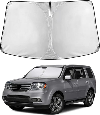 EcoNour Windshield Sunshade Compatible for Honda Pilot 2009-2013 2014 2015, Sun Visor for Front Windshield & Window Sun Shade Cover, UV Heat Blocker & Protector, Car Accessories