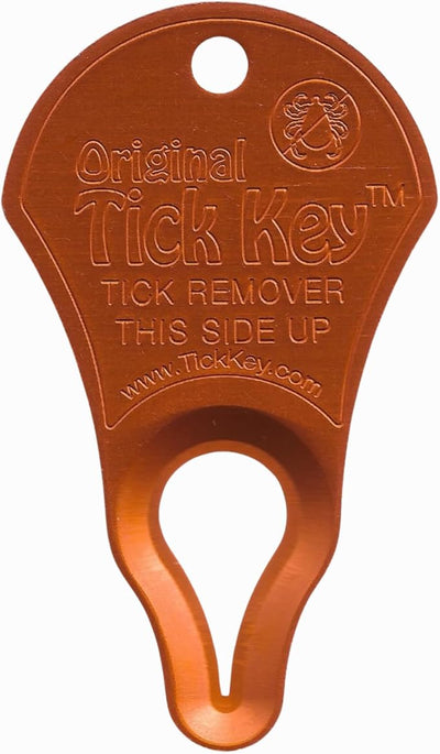 The Original Tick Key - Tick Detaching Device - Portable, Safe and Highly Effective Tick Detaching Tool (Orange)