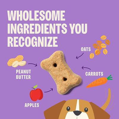 Wellness Old Mother Hubbard Classic P-Nuttier Dog Biscuits, Natural Training Treats, Peanut Butter Flavor, Mini Size, 5 oz Bag