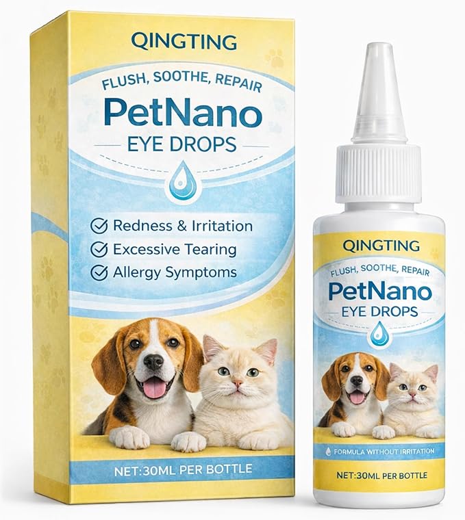 Petnano Eye Drops, Gentle Daily Eye Care, for Dogs & Cats, Supports Eye Comfort & Clarity, Easy-to-Use Dropper, 30ml / 1 fl oz (1)
