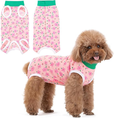 Coppthinktu Recovery Suit for Dogs After Surgery, Dog Onesie Surgery Recovery Suit for Female Spay, Soft Male Surgical Pajamas Bodysuits for Small Medium Puppy to Anti Licking Dog Cone Alternative