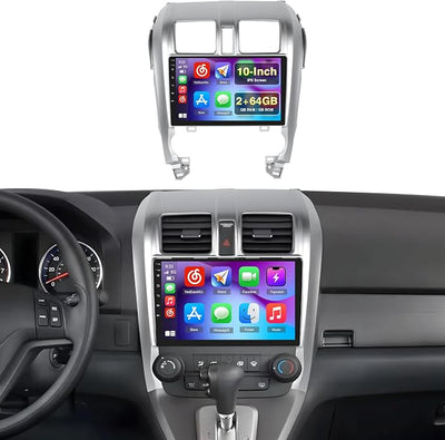 2+64GB Realdio Android 15 Car Stereo for Honda CRV 2007 2008 2009 2010 2011 CarPlay Android Auto, 10.1 Inches Touch Screen Radio with GPS WiFi Bluetooth EQ FM/RDS 26UI Backup Camera MIC